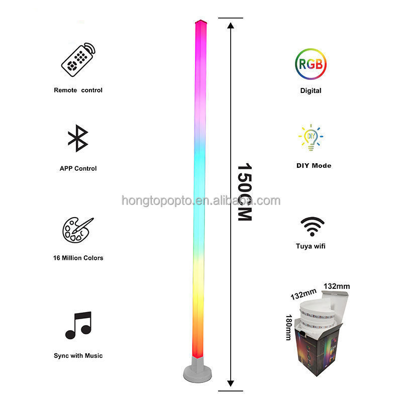 Дизайн освещения и цепей APP Control Standing Floor Lamp для красочного домашнего декора