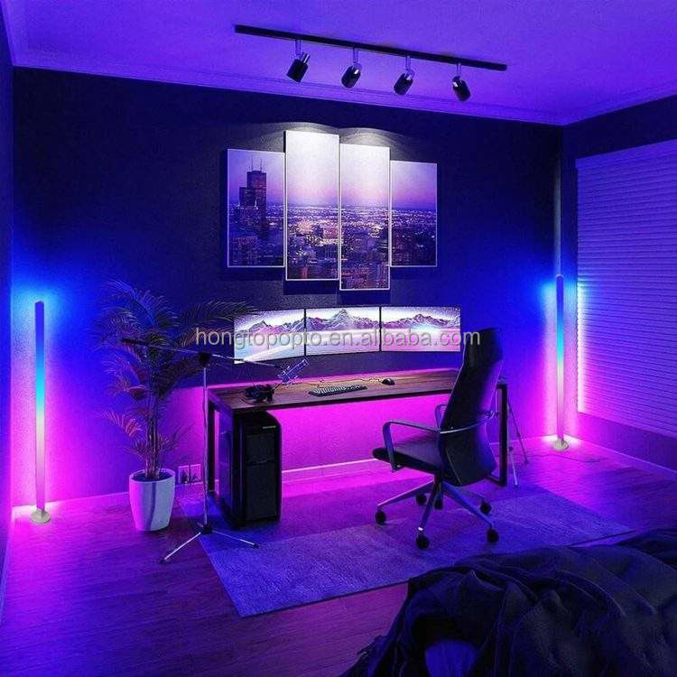 DIY домашнее украшение RGB напольное освещение с управлением музыкой Bluetooth и пульта дистанционного управления