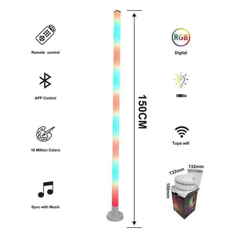 DIY Atmosphere Smart Home Light Rgb Led Floor Corner Lamp с инфракрасным дистанционным управлением