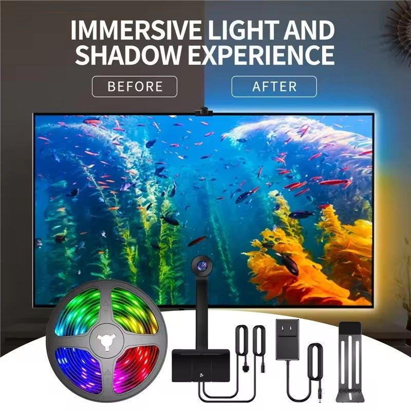 Технология постоянного тока подключения Wifi Immersion TV LED фонари для 65-75 дюймов Помощник