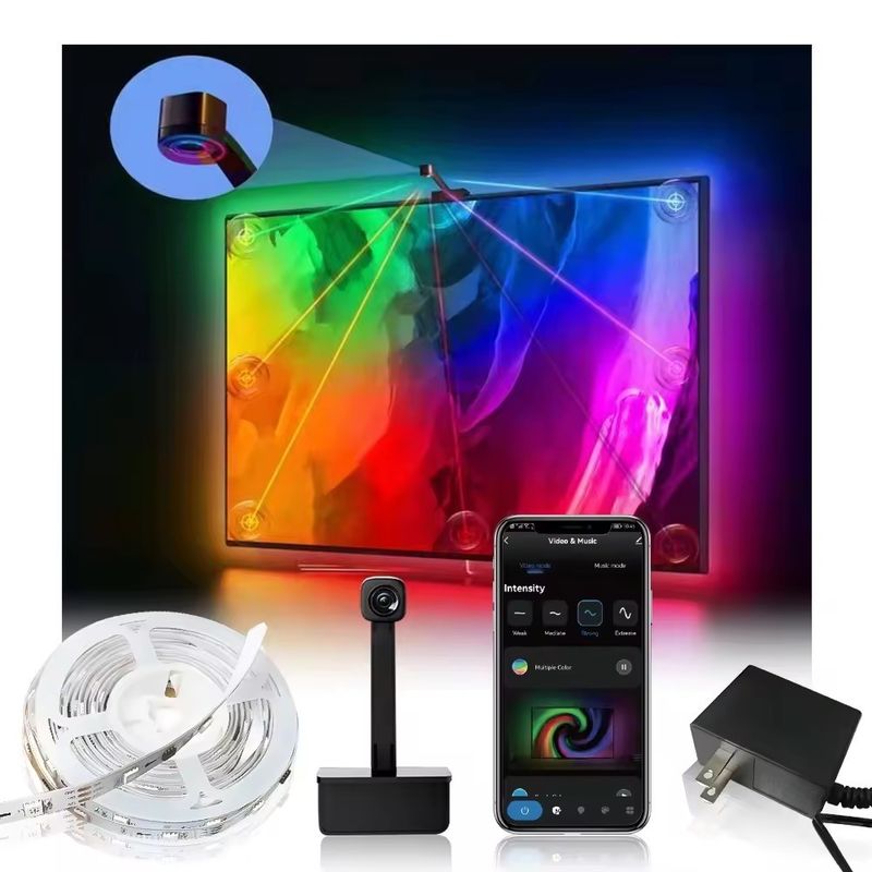 Тип LED Smd5050 Led Chip Atmosphere 16,4ft LED Strip Синхронизация с экраном Музыка для Google TV