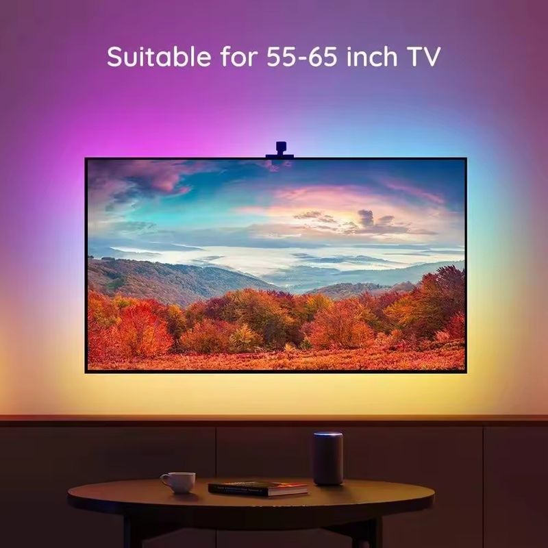 RGB декоративная панель светодиодный смарт-телевизор подсветка полосы светильники с камерой IP20 3.8m 12В для телевизора