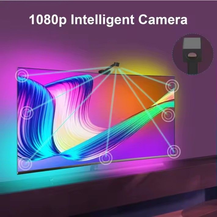 RGB декоративная панель светодиодный смарт-телевизор подсветка полосы светильники с камерой IP20 3.8m 12В для телевизора