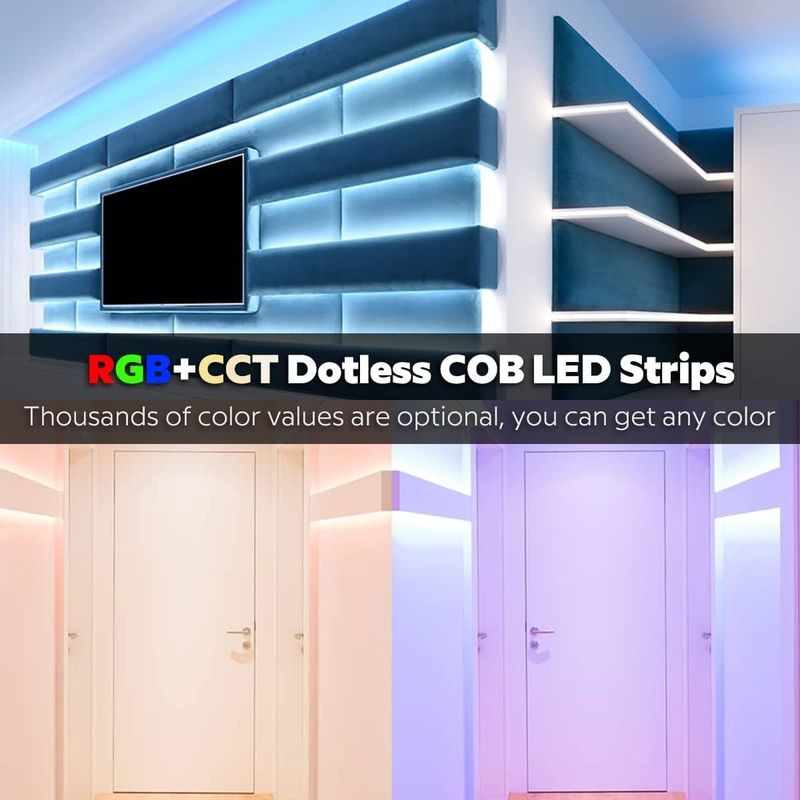 0.15kg 840 leds 12mm широкий RGBCCT DC24V COB светодиодный светодиод для декоративных целей 3
