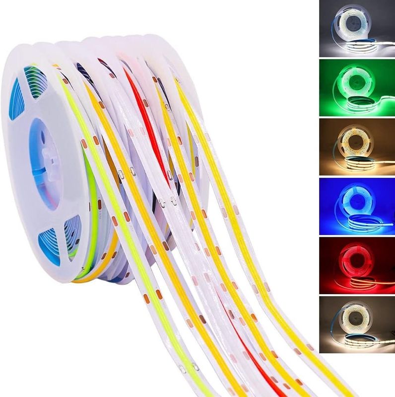 320LEDs/m 90Ra 5mm Ширина 12V 24V Гибкий COB светодиодный светодиод 2700K 3000K 4000K 6000K