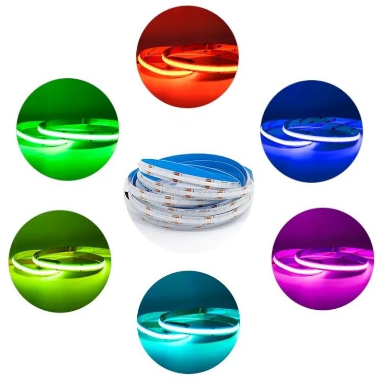 80lm/w 400leds/m Ultra Thin 5V 12V 24V IP20 Белая светодиодная лента 3mm 5mm Ширина Белая голубая красная зеленая светодиодная лента FCOB