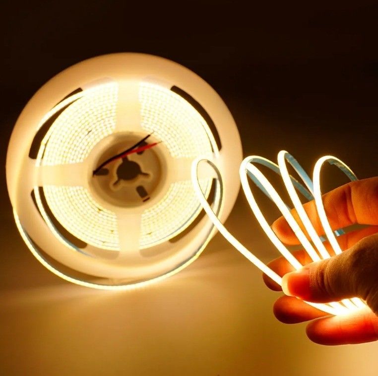 80lm/w 400leds/m Ultra Thin 5V 12V 24V IP20 Белая светодиодная лента 3mm 5mm Ширина Белая голубая красная зеленая светодиодная лента FCOB